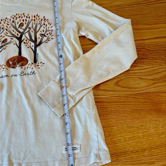 Life Is Good White Long Sleeve Shirt with Tree Design - Picture 6 of 7